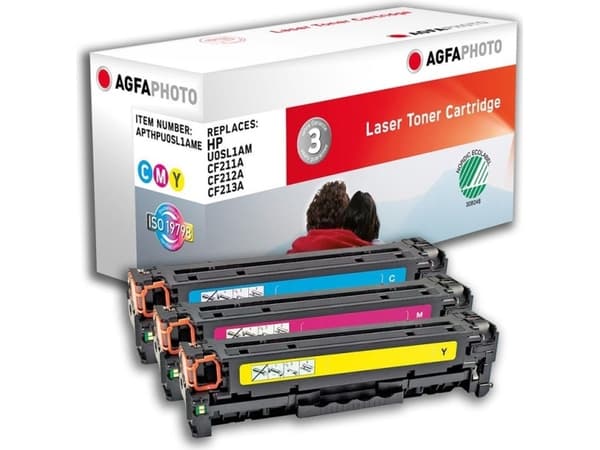 AgfaPhoto - 3 pakker - gul, cyan, magenta - kompatibel - tonerkassett - for Canon i-SENSYS MF623, MF628, MF8230, MF8280; HP LaserJet Pro 200 M251, 20