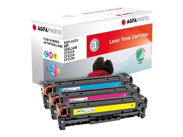 AgfaPhoto - 3 pakker - gul, cyan, magenta - kompatibel - tonerkassett - for Canon i-SENSYS MF623, MF628, MF8230, MF8280; HP LaserJet Pro 200 M251, 20