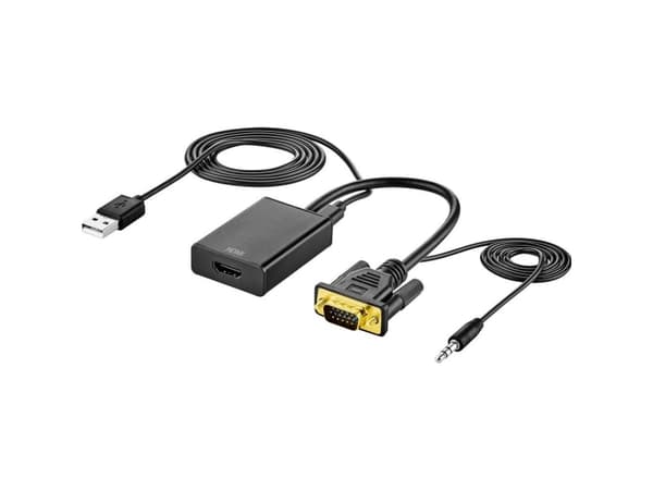AV Adapter [VGA, Jack - HDMI] 1920 x 1080 Pixel SpeaKa Professional SP-VK/HD