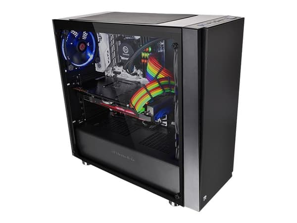 Thermaltake Versa J21 - Tempered Glass Edition - tower - ATX - ingen strömförsörjning (PS/2) - USB/ljud
