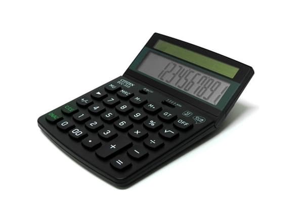 Citizen ECC-310 - Skrivebordskalkulator - 12 sifre - solpanel - svart