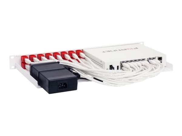 Rackmount.IT RM-FR-T11 - Rack-monteringssett - RJ-45 X 16 - RAL 9003, signalhvit - 1U - 19" - for Fortinet FortiGate 80E, 81E