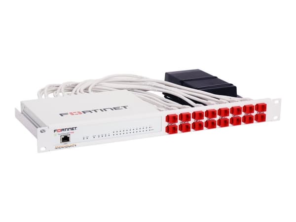 Rackmount.IT RM-FR-T11 - Rack-monteringssett - RJ-45 X 16 - RAL 9003, signalhvit - 1U - 19" - for Fortinet FortiGate 80E, 81E