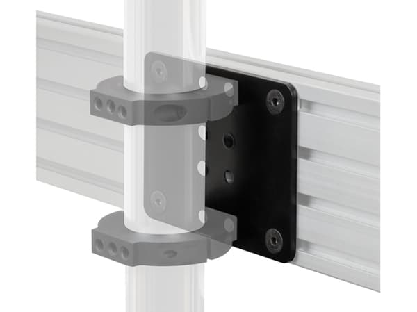 B-Tech BT8390, Base, Sort, Stål, Vegg, 140 mm, 5 mm