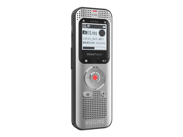 Philips Voice Tracer DVT2050/00, 50 h, Stereo (ST), MP3, WAV, 16 O, 8 - 128 Kbit/s, LCD