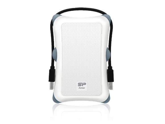 Silicon Power Armor A30 - Förvaringslåda - 2.5" - SATA 6Gb/s - USB 3.2 (Gen 1) - vit