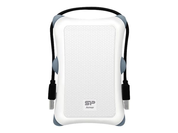 Silicon Power Armor A30 - Förvaringslåda - 2.5" - SATA 6Gb/s - USB 3.2 (Gen 1) - vit