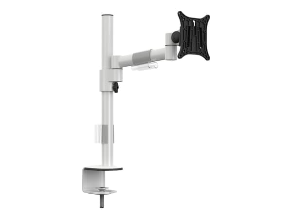 Multibrackets M VESA Deskmount Officeline Single I - Monteringssett (skrivebordsklemmemontering) - for LCD-skjerm - stål - hvit - skjermstørrelse: 15
