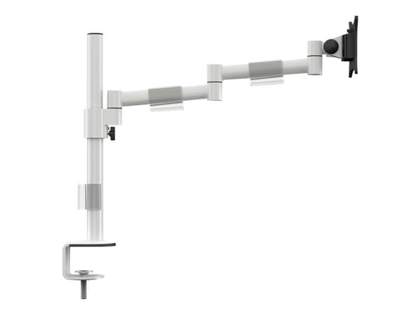 Multibrackets M VESA Deskmount Officeline Single II - Monteringssett - for LCD-skjerm - stål - hvit - skjermstørrelse: 15"-30" - skrivebordsmonterbar