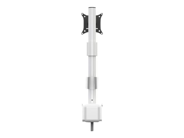 Multibrackets M VESA Deskmount Officeline Single II - Monteringssett - for LCD-skjerm - stål - hvit - skjermstørrelse: 15"-30" - skrivebordsmonterbar