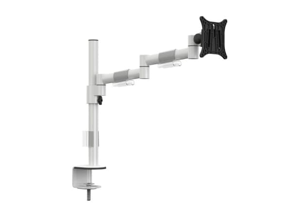 Multibrackets M VESA Deskmount Officeline Single II - Monteringssett - for LCD-skjerm - stål - hvit - skjermstørrelse: 15"-30" - skrivebordsmonterbar