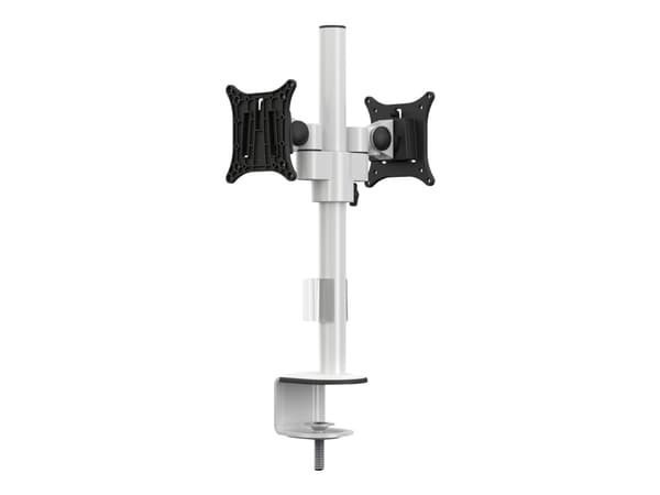 Multibrackets M VESA Deskmount Officeline Dual B2B - Monteringssats (bordsfäste, monteringsarm för dubbla skärmar) - för LCD-display - stål - vit - s