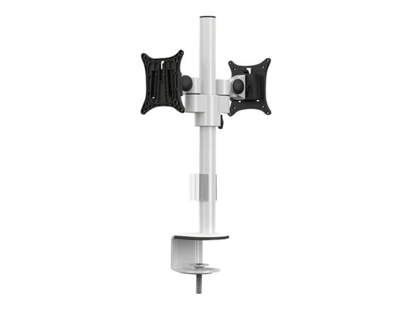 Multibrackets M VESA Deskmount Officeline Dual B2B - Monteringssats (bordsfäste, monteringsarm för dubbla skärmar) - för LCD-display - stål - vit - s