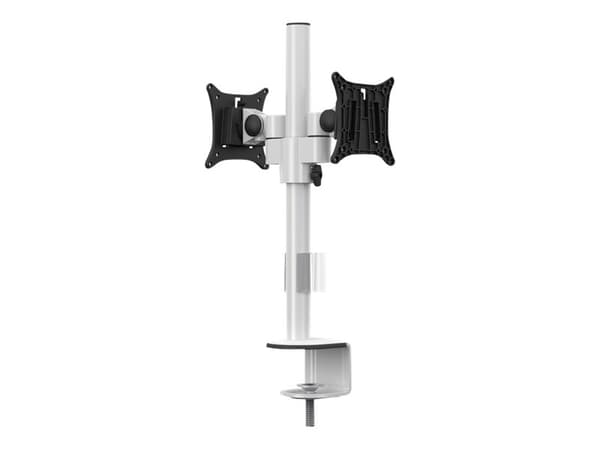 Multibrackets M VESA Deskmount Officeline Dual B2B - Monteringssats (bordsfäste, monteringsarm för dubbla skärmar) - för LCD-display - stål - vit - s Vit