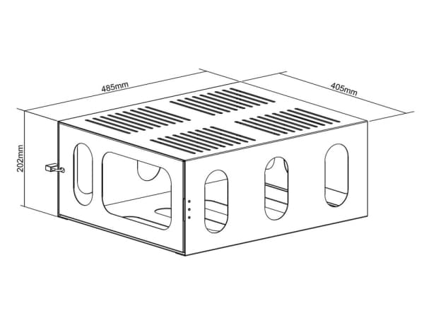 Multibrackets M Projector Mount HD cage - Hölje - Antistöld - för projektor - låsbar - massivt stål - vit