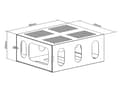 Miniatyrbilde 4 av 4: Multibrackets M Projector Mount HD cage - Innhegning - Tyverisikker - for projektor - låsbar - solid stål - hvit