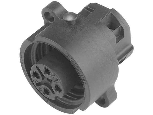 Amphenol C016 10G006 000 12 Rundstik Tilslutning, indbygning Samlet poltal: 6 + PE Serie (rundstikforbindelse): C016 1 stk