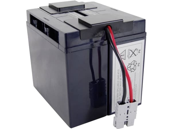 Conrad VISRBC7, Forseglet blysyre (VRLA), 1 stykker, Sort, APC BP1400, BP1400X116, DLA1500, DLA1500I, SMT1500, SMT1500I, SMT1500ICH, SMT1500TW, SMT15