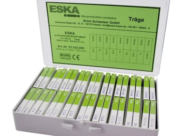ESKA Hienolukitussarja (Ø x L) 5 mm x 20 mm Hidas -T- Sisältö 360 osaa