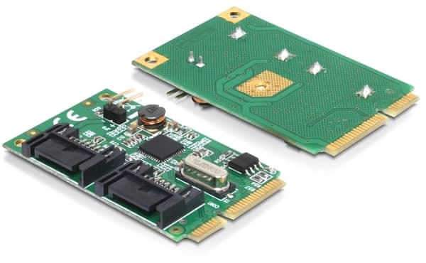 DeLOCK 95233, Mini PCI Express, SATA, Asmedia ASM1061, 6 Gbit/s, Windows XP/Vista/Vista-64/7/7-64, Linux 2.6