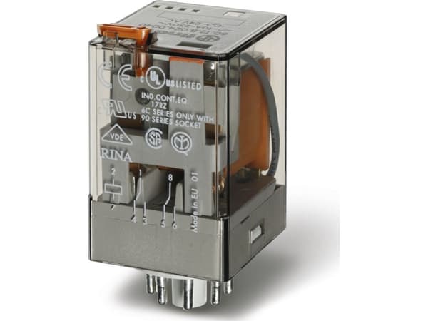 Finder 60.12.9.012.0040 Stikrelæ 12 V/DC 10 A 2 x omskifter 1 stk
