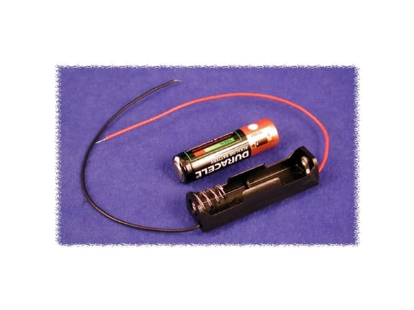 Hammond Electronics BH1AAW Batteriholder 1 x AA Plastic Sort 1 stk