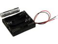 Miniatyrbilde 1 av 2: Hammond Electronics BH4AAAW Batteriholder 4 x AAA Plastic Sort 1 stk
