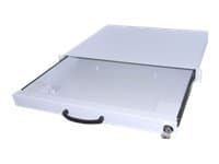 Aixcase - Tangentbordshylla för rack - beige - 1U - 19"