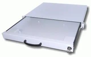 Aixcase - Tangentbordshylla för rack - beige - 1U - 19"