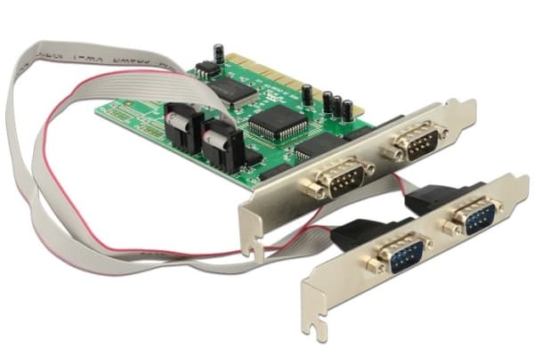 DeLock PCI-kort 4x seriell - seriell adapter - PCI - RS-232 - 4 Anschl?sse (89046)