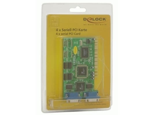 DeLock PCI-kort 4x seriell - seriell adapter - PCI - RS-232 - 4 Anschl?sse (89046)