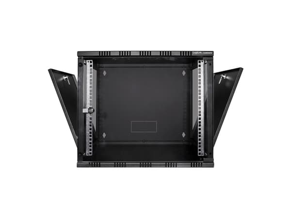 LogiLink W09A54B, Väggmonterad rack, 9U, 50 kg, 17 kg, Svart