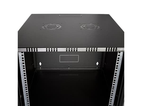 LogiLink W09A54B, Väggmonterad rack, 9U, 50 kg, 17 kg, Svart