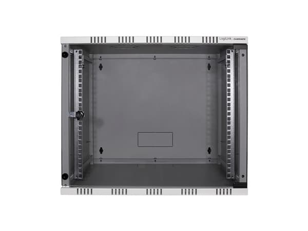 LogiLink W09A54G, Seinään asennettava laitekehikko, 9U, 50 kg, 17 kg, Harmaa