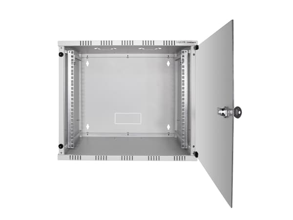 LogiLink W09A54G, Seinään asennettava laitekehikko, 9U, 50 kg, 17 kg, Harmaa