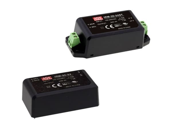 MEAN WELL IRM-30-24, 31,2 W, 85 - 264 V, 47 - 440 Hz, 0.5 - 0.75 A, 40 ms, 88,5%