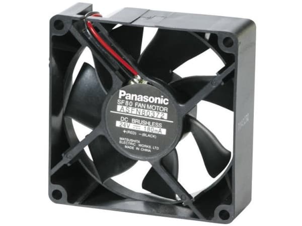 Panasonic ASFN84371 Aksial ventilator 12 V/DC 40.8 m³/h (L x B x H) 80 x 80 x 25 mm