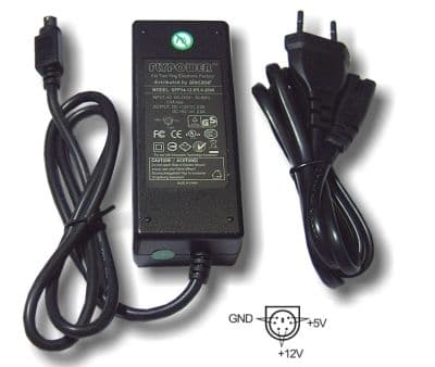 Aixcase AIX-PS34-6PIN - Strømadapter - AC 100-240 V - 34 watt - for Aixcase AIX-CFB3A1, ESU35, ICB3A, ICB5A, IUB3A-B, IUB3A-S, IUB5A1, SUB3A1-B, SUB3