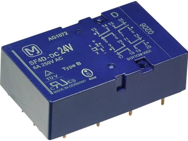 Panasonic SF4D18 Print relä 18 V/DC 6 A 4 x gränskontakt, 4 x brytkontakt 1 st