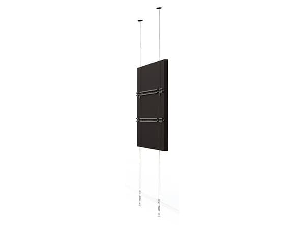 Peerless-AV DSF265P - Monteringssats (takplatta, golvplatta, VESA monteringsfäste, 2 stålvajrar) - för platt panel - silver - skärmstorlek: 46"-65" -