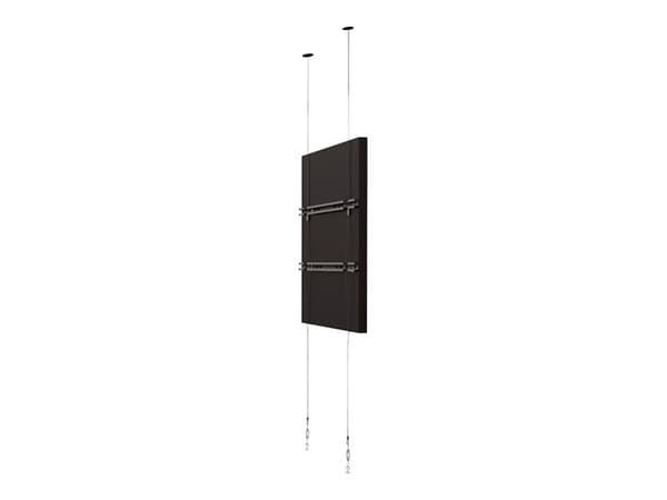 Peerless-AV DSF265P - Monteringssats (takplatta, golvplatta, VESA monteringsfäste, 2 stålvajrar) - för platt panel - silver - skärmstorlek: 46"-65" - Silver