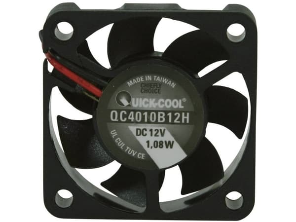 QuickCool QC4010B12H Aksial ventilator 12 V/DC 12.23 m³/h (L x B x H) 40 x 40 x 10 mm
