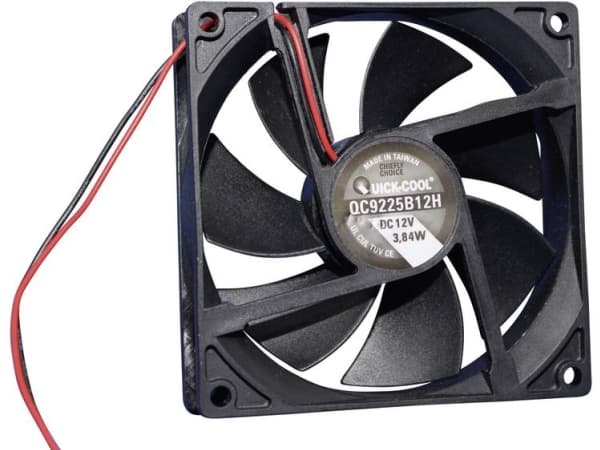 QuickCool QC9225B12H Aksial ventilator 12 V/DC 100.24 m³/h (L x B x H) 92 x 92 x 25 mm