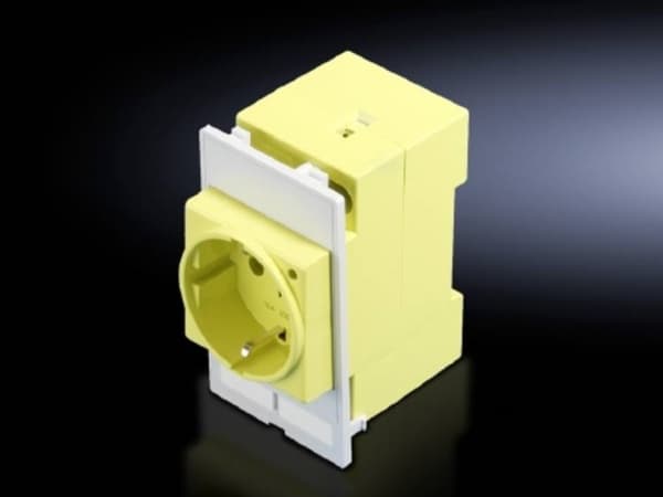 Rittal 2482.410, CEE 7/3, Valkoinen, Keltainen, 230 V, 16 A, 50 Hz, 140 g