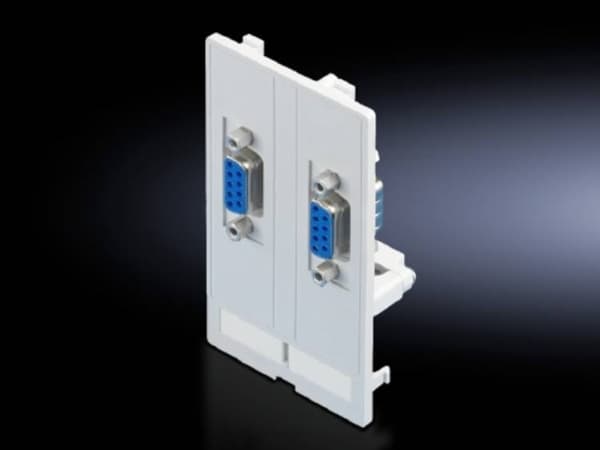 Rittal 2482.500, 2 x VGA, Grå, Metall, Plast, 60 g