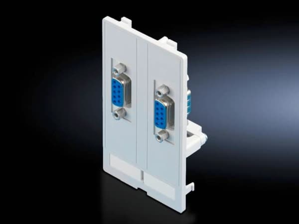 Rittal 2482.500, 2 x VGA, Grå, Metall, Plast, 60 g Grå
