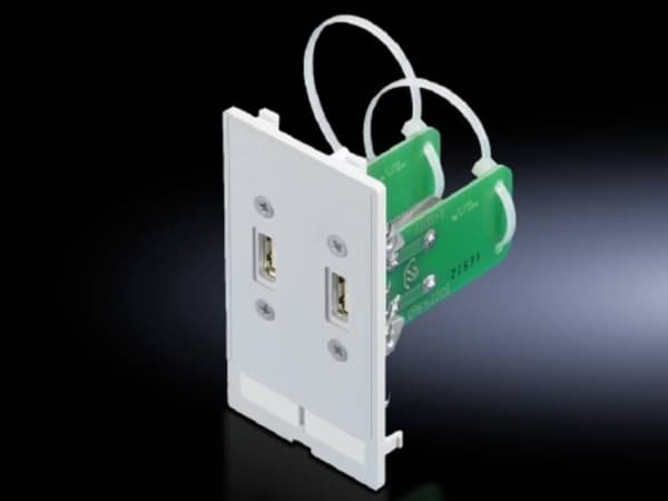 Rittal 2482.540, 2 x USB A, Valkoinen, Polykarbonaatti (PC), IP65, 80 g