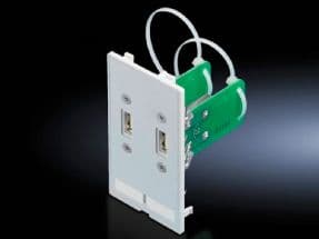 Rittal 2482.540, 2 x USB A, Valkoinen, Polykarbonaatti (PC), IP65, 80 g Valkoinen
