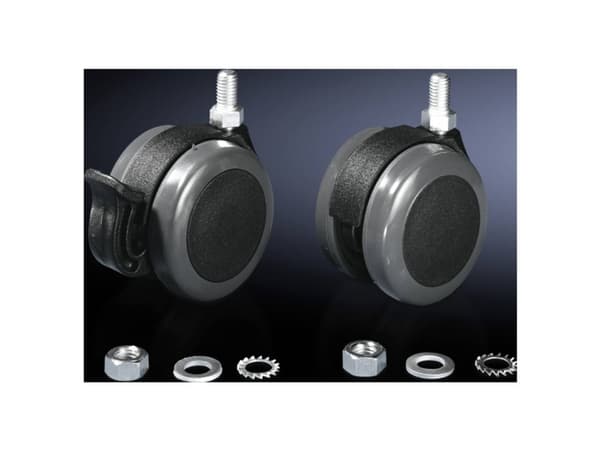 Rittal CP 6148.000, Kääntyvät pyörät, Musta, 75 kg, TS, SE, PC, TP, IW, 1 kpl, 1,32 kg