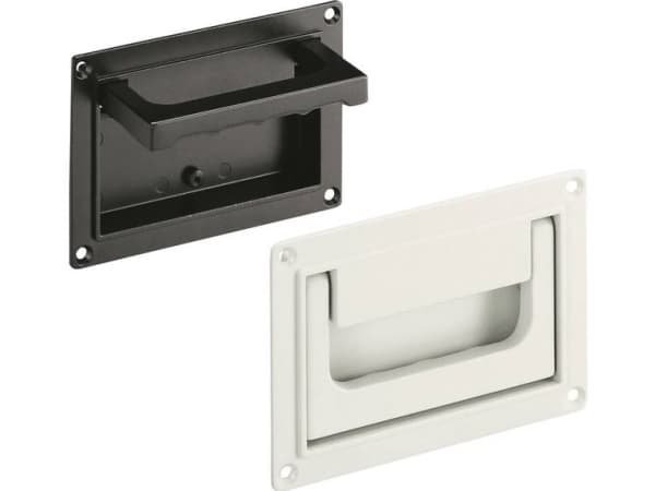 Rohde SK-79.R118.9005 Skåleformet udklapningsgreb med henlæggelsesfjeder Sort (L x B x H) 130 x 20.5 x 91 mm 1 stk